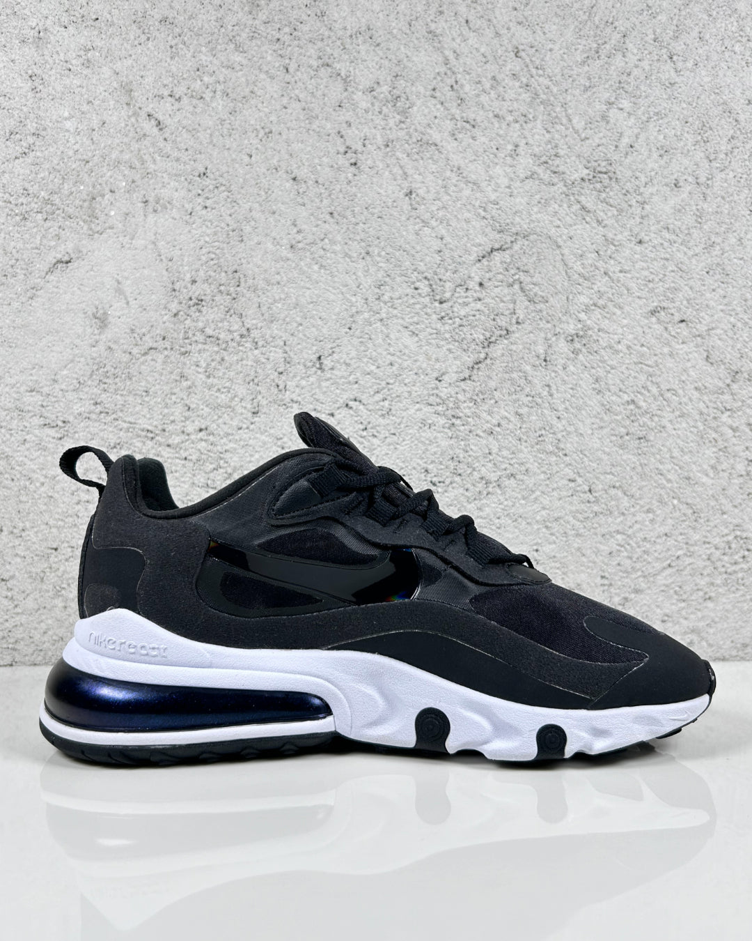Nike Air Max 270 React Black White Iridescent