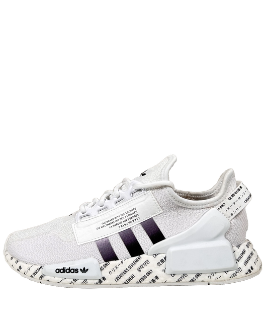 Adidas NMD R1 Boost V2 Script White